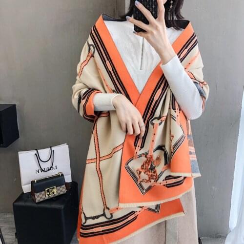 2020 New Scarf Female Autumn Cashmere Carriage Long Office Air-conditioning Shawl To Keep Warm and Thick Scarf for Women