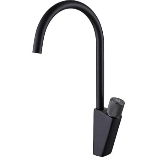 New 304 Stainless Steel Black Kitchen Hot And Cold Push Button Faucet Sink For Mixing Water Tap With 2 Hoses