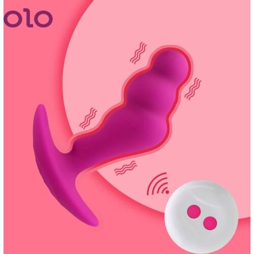 OLO Vibrating Anal Plug Adult Sex Toys Prostate Massager Wireless Remote Control for Man Anus Male Masturbator G Spot Vibrator