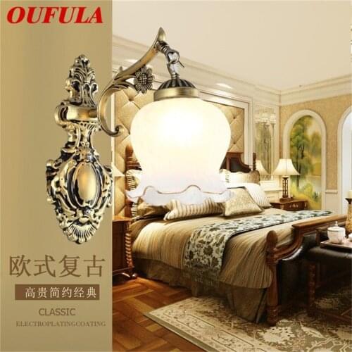 OUFULA Wall Lamps Contemporary Retro Simple Indoor Sconces LED Lights For Home Decoration