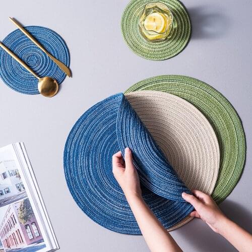 Simple Table Mat Japanese Home Decoration Pad Coaster Table Decor Bowls Coffee Cups Coaster Tableware Mat Non-Slip Bowl Pads