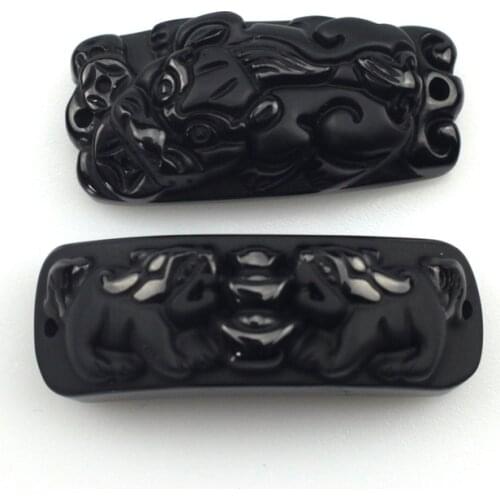 Rectangle obsidian stone beads natural stone beads DIY loose beads for bracelet making for jewelry making one piece wholesale