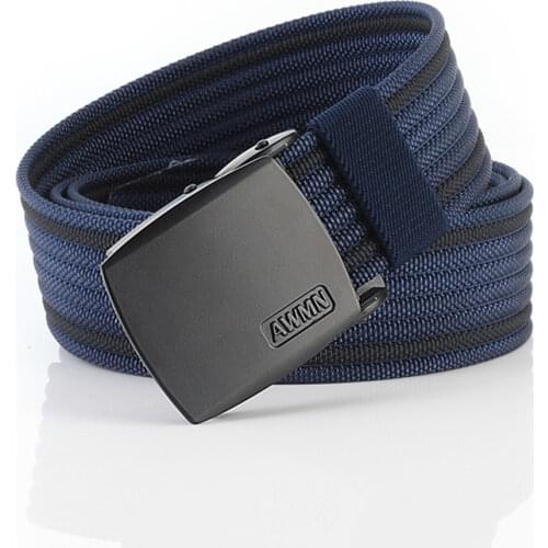 New Arrival Business Canvas Belt For Jeans Pants Metal Smooth Buckle Thicken Nylon Designer Belts Black Tactical Male Waist Belt