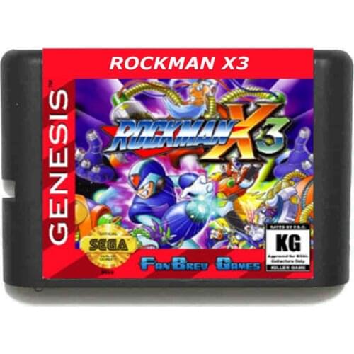 ROCKMAN X3 16 bit SEGA MD Game Card For Sega Mega Drive For Genesis