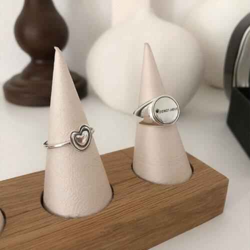 925 Sterling Silver LOVE Heart Round Open Ring for Women Men Resizable Thai Silver Rings Jewelry Party Gifts S-R887