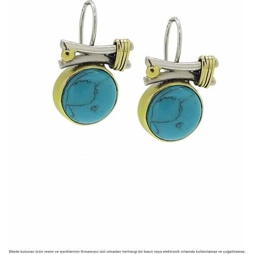 Silver Firüze Cubic Zirconia Women Earrings