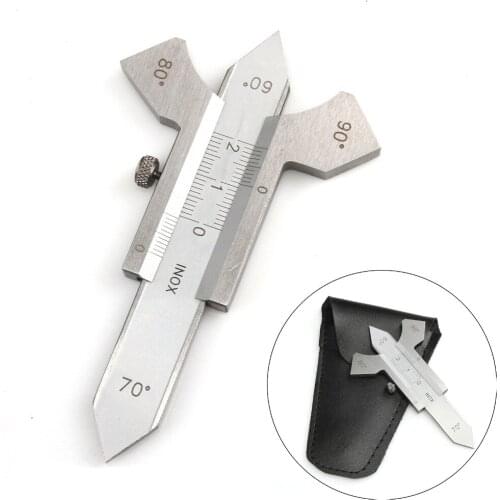 Welding Gauge Ruler Weld Seam Bead/Fillet/Crown Test Ulnar Ruler 60 70 80 90 Degree Angle Measure Gauging Tools