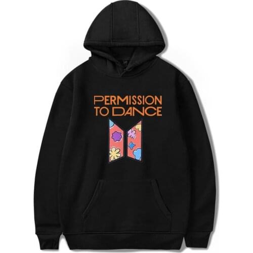 Kpop Bangtan Permission to Dance Boys Hoodies Womens Mens Cosplay Sweatshirt Pullovers Cool Streetwear Boys Clothes Sportswear