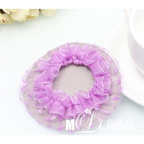 1Pcs Fashion Bow pearl hair net Headbands Elastic Stretch Rabbit Twisted Knotted Turban Hairdressing Accessories Styling Tools