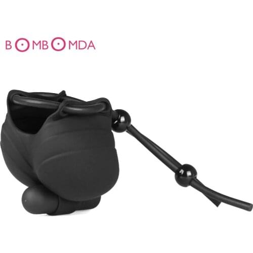 Vibrating Cock Cage Chastity Device Scrotum Ring Penis Sleeve Cockrings Time Delay Vibrator Male Sex Toys For Men Ball Stretcher