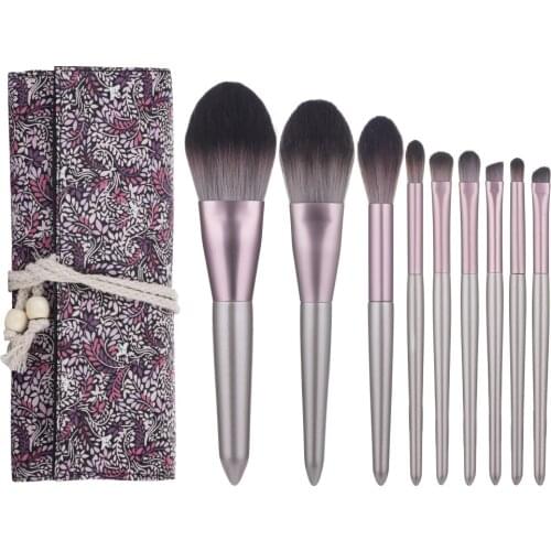 High Quality Makeup Brushes Set Grape Foundation Eyebrow Eyeliner Lip Cosmetic Make Up Brushes Kits Tools With Bag