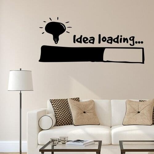WJWY Idea Loading Wall Sticker Home Decor Living Room Bedroom Wall Decal Vinyl Wall Art Murals Decoration Paper
