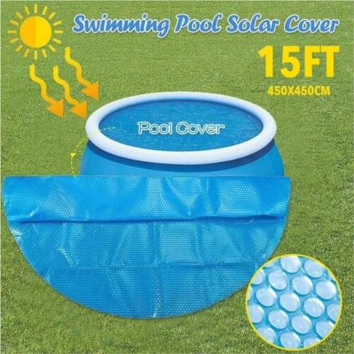 8/10/12/15 FT Swimming Pool Cover Protector PE Insulation Film Foot Above Ground Dustproof Blue Protection Pool Solar Cover Film