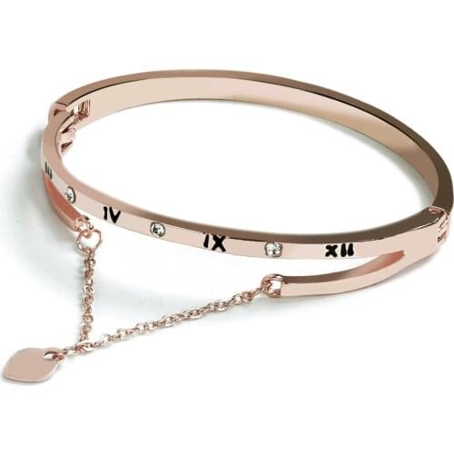 Pulseras Mujer Charm Bracelet 2021 Bangles for Women Pulsera Tobillo Mujer Roman Numeral Love Heart Tassel Peach Jewelry