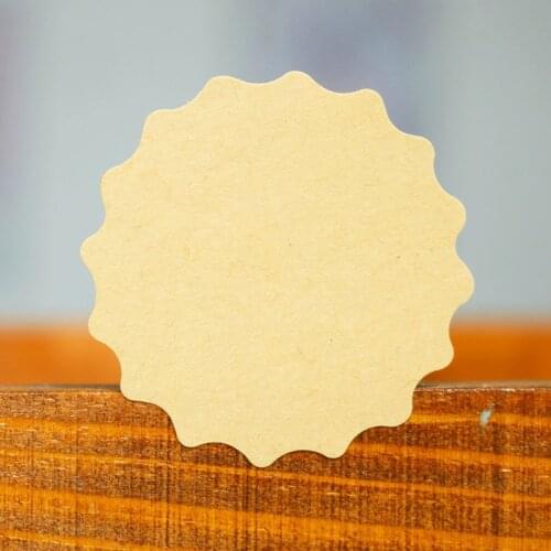 102pcs Handmade Sticker Vintage Blank Kraft Label Sticker DIY Hand Made For Gift Cake Baking Sealing Sticker 3.9cm