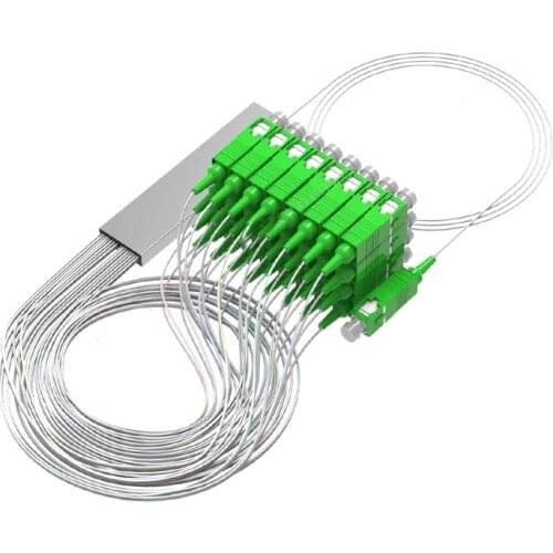 1x2 1x4 1x8 1x16 1x32 SC APC fiber optic plc splitter steel tube cable 2 way 4way 8 way 16 way optical PLC splitter