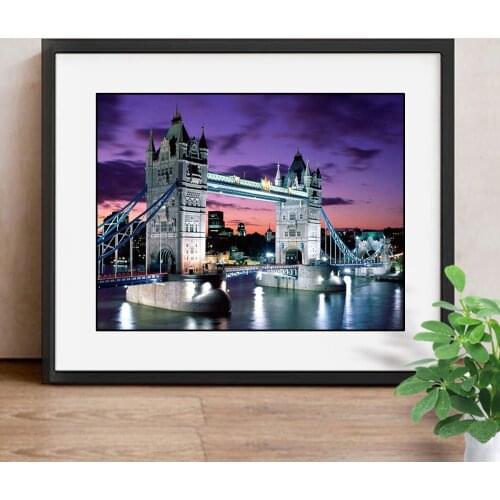 Diamond Embroidery Landscape Full Drill Square Living Room Decoration 5D DIY Diamond Painting London Bridge
