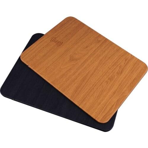 Wireless Charger for iphone XS/Max Wood Grain Wireless Charging Mouse Pad Charger Suitable for Android Qi Standard