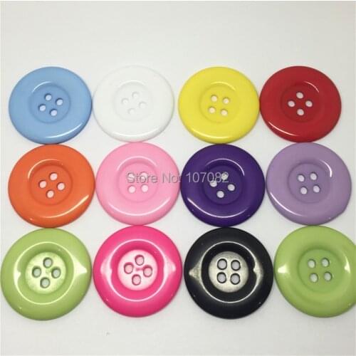 100pcs Assorted 35mm Large Resin Buttons 4 Holes Coat Sweater Cloth Sewing Button Garment Accessories Scrapbooking