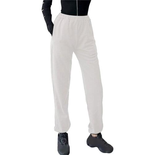 Omen Casual Sport Pants Solid Running Jogger Pants Female Solid Tracksuit Elastic Waist Ladies Sweatpants Baggy Trousers