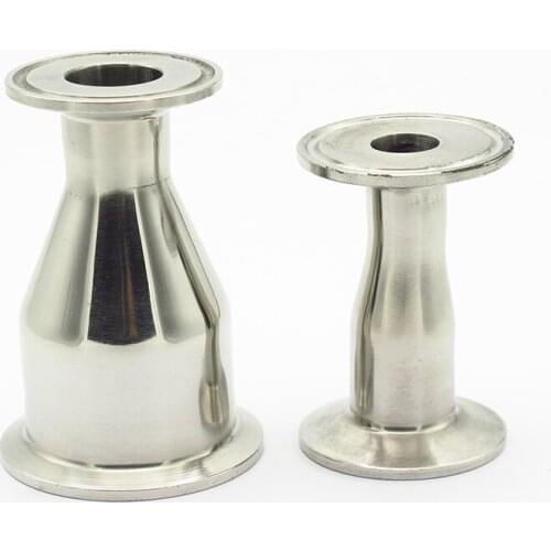 19mm 25mm 32mm 38mm 45mm 51mm 57mm 63mm Pipe OD 304 Stainless Steel Sanitary Ferrule Pipe Fitting Reducer Fit Tri Clamp