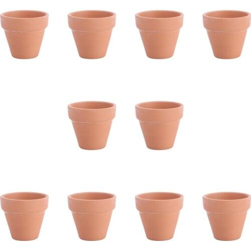 10Pcs 5.5x5cm Small Mini Terracotta Pot Clay Ceramic Pottery Planter Flower Pots Succulent Nursery Pots Great for Plants