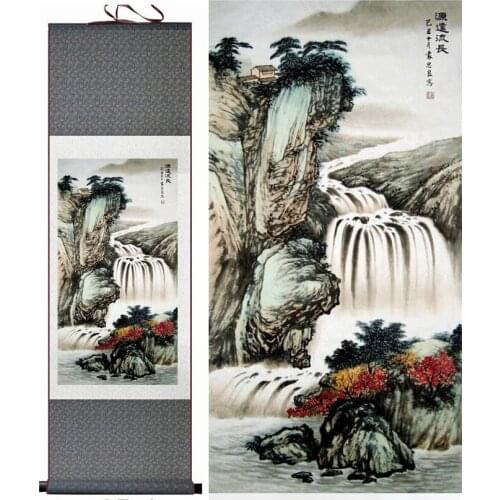 Mountain and River painting Chinese scroll painting landscape art painting shan shui painting