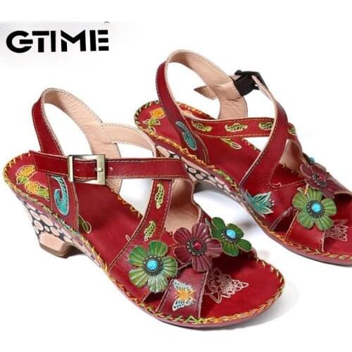 Summer Wedges Sandals Platform Shoes Fashion Unique Open Toe Women Sandals Soft Comfortable Walking Shoes for Women#SJPAE-275
