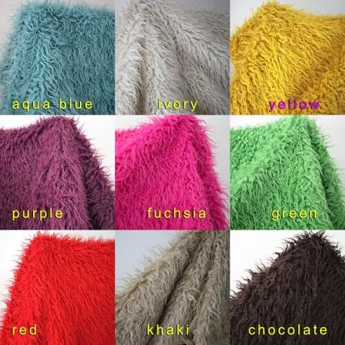 Mongolian Curly Sheep Faux Fur Fabric Newborn Baby Photography Props Faux Wool Basket Stuffer Blanket Rug 60" BTY 150x92cm