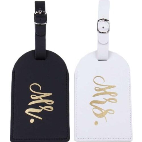 Mr&Mrs Suitcase Luggage Tag Bag Pendant Travel Accessories Name ID Address Personalized VIP Invitation Label LT335