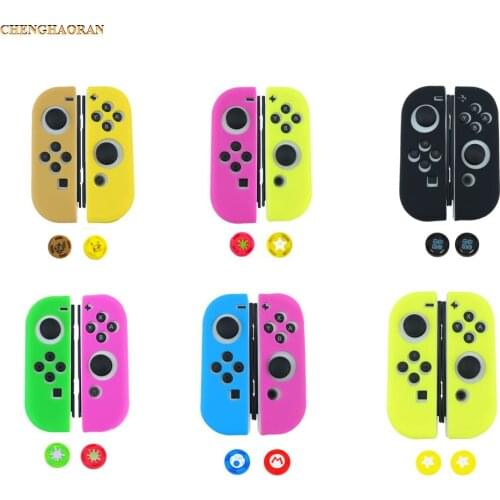Soft Silione Housing Protective Case Cover for Nintend Switch Joy Con Green Yellow Pink Left / Right Joycon