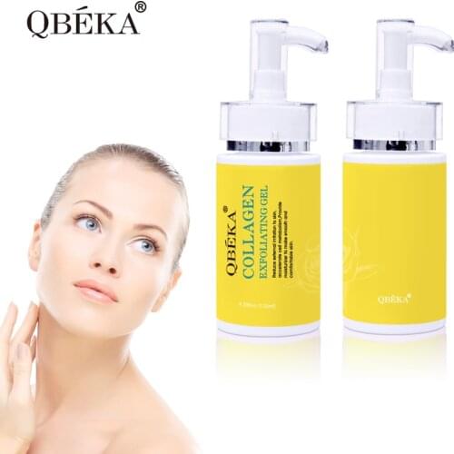 2018 New QBEKA Facial Cleansing Intensive Collagen Exfoliating Gel Body Scrub Gel Miracle Firming Facial Peeling Gel