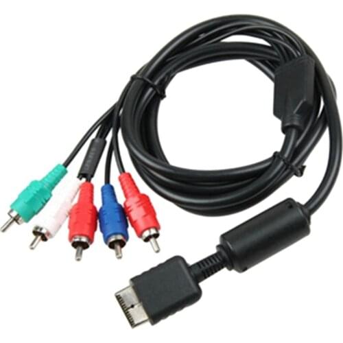 NEW-Ypbpr for PS2/PS3/PS3 Slim HDTV-Ready TV HD Component AV Cable 5-Wire 6FT Black