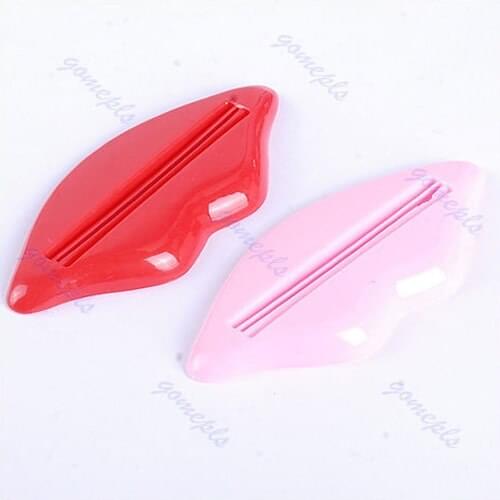 New 2pcs Bathroom Lip Kiss Dispenser Toothpaste Squeezer Home Tool