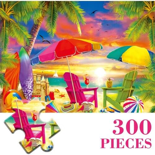 MaxRenard Jigsaw Puzzles 300 Pieces for Adults 60*45cm Paper Assembling Landscape Puzzles Games for Adults Kids Educational Toys