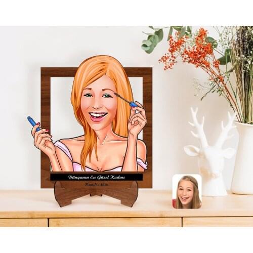 Personalized Custom Women Day The World 'S Most Beautiful Woman Caricature Of Wooden STANDING 3D Biblo-27