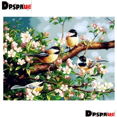 Dpsprue Full Square/Round Diamond Painting Cross Stitch Diamond 3D Embroidery Animal Bird DIY 5D Moasic Home Decor Gift K74