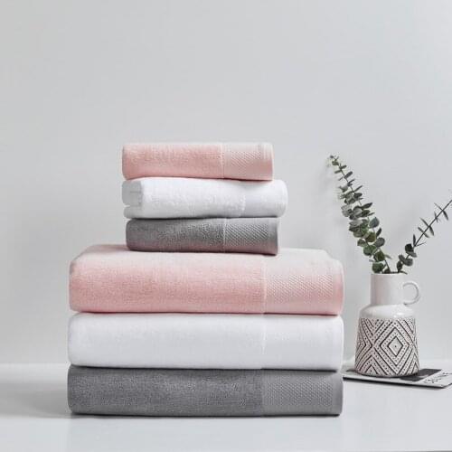 Simple Solid Color Soft Cozy Cotton Face Bath Towel Super Absorbent Quick Drying Five-Star Hotel High-End Towel