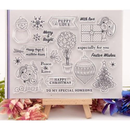Transparent Silicone Rubber Clear Stamps Cartoon Scrapbooking/DIY Christmas Wedding Album T1347 Winter
