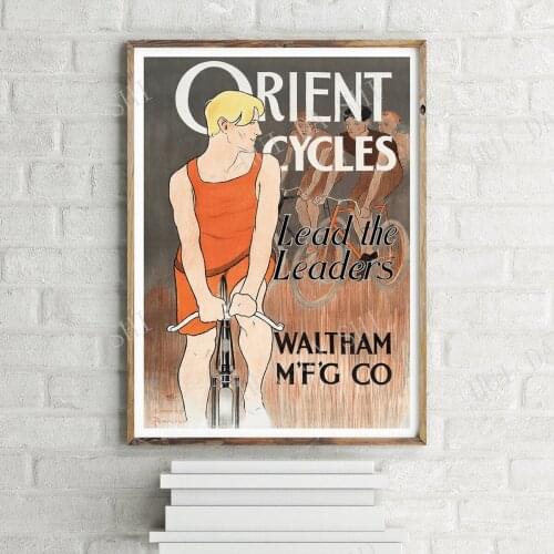 Orient Cycles - Lead The Leaders Advertisement Vintage Poster, Retro Wall Art Print