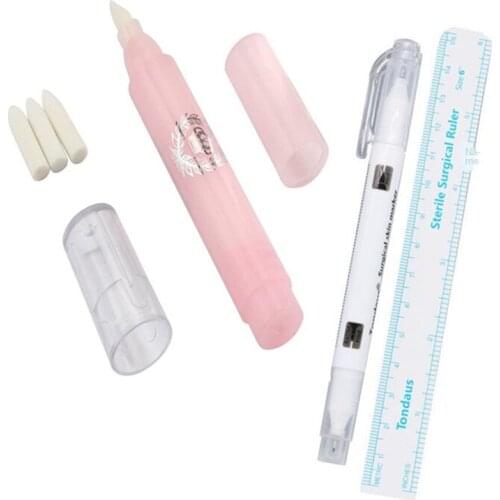 Eyebrow Marker Pen Tattoo Kits Eyebrow Design Remove Skin Marker Pen Magic Eraser Pen Tattoo Positioning Pen Ruler Sets Supplies