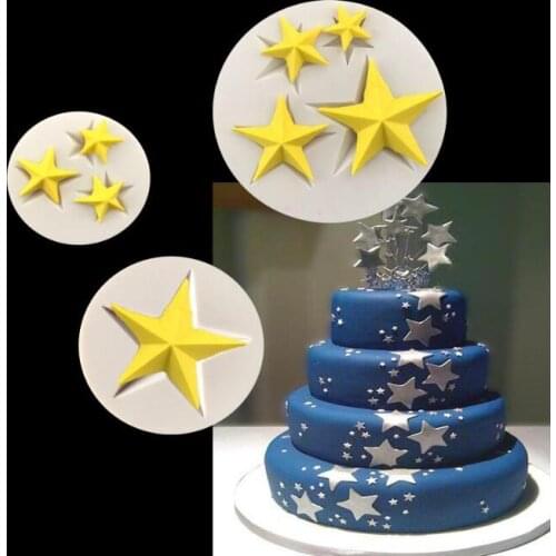 Sugarcraft Star Flower silicone mold fondant mold cake decorating tools chocolate gumpaste mold