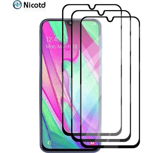 3 Piece Full Cover Glass For Samsung Galaxy A40 5.9" Screen Protector 9H Protective Tempered Glass SM-A405F/DS SM-A405FM/DS