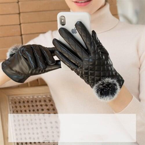 Warm Winter Womens Gloves Touch Screen Thicken Windproof Waterproof Driving Warm Fashion Feather Tassel