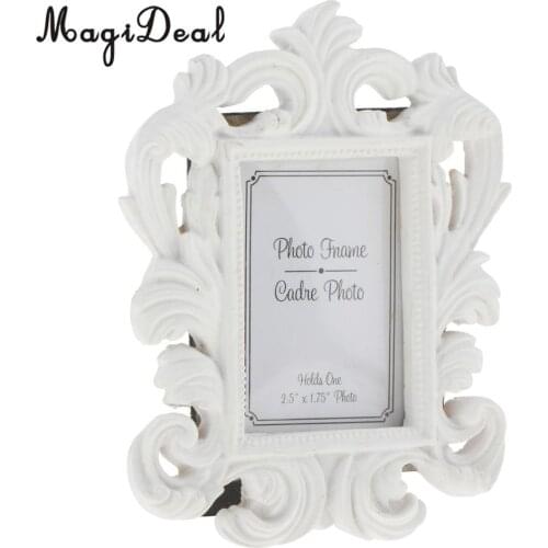 Vintage Resin Photo Frame Picture Holder Home Table Decoration White