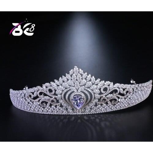 Be 8 Women Bridal Wedding Jewelry Tiaras&Crown Full Crystal Hair Jewelry for Brides Hair Accessories De Noiva H072