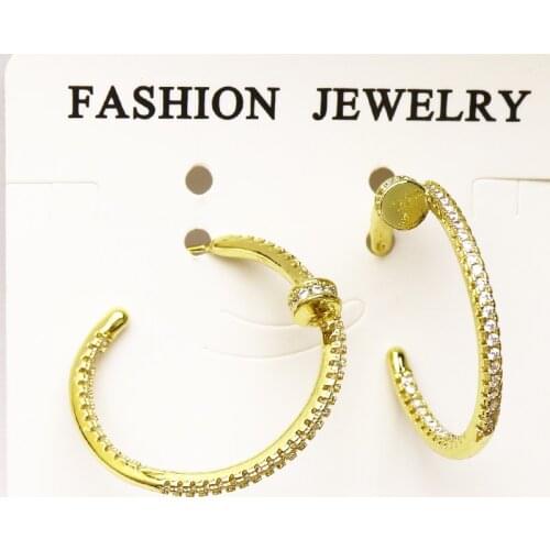 10 Pairs Hoop earrings New design Circle Hoop earrings women jewelry Crystal hoop stud earrings Gift for women jewelry 8148