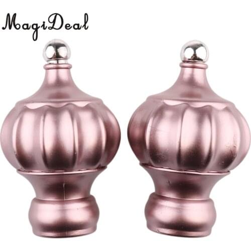 2Pcs Window Curtain Rod Ends Finals Drapery Drape Pole Heads Caps fit for Dia.28mm Rod