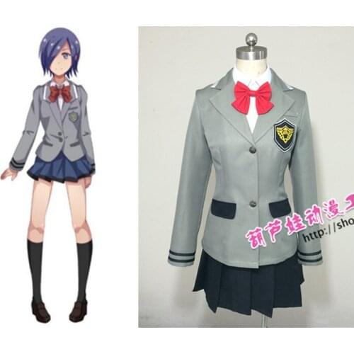 2016 Cosplay Anime Tokyo Ghoul Touka Kirishima Cosplay Costume School Uniform
