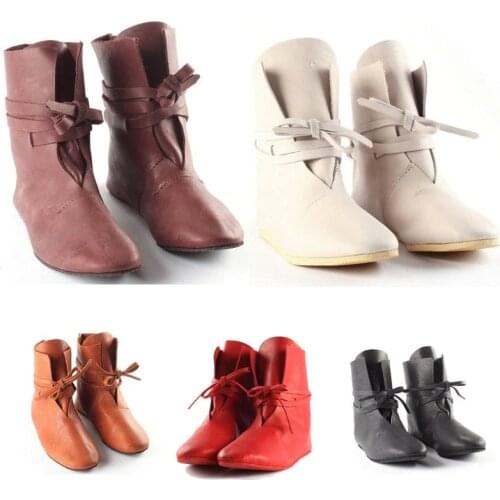 2019 cosplay boots Medieval viking tudor cosplay accessory shoes Festival Larp shoes boots for men women 5 colors Free Shipping